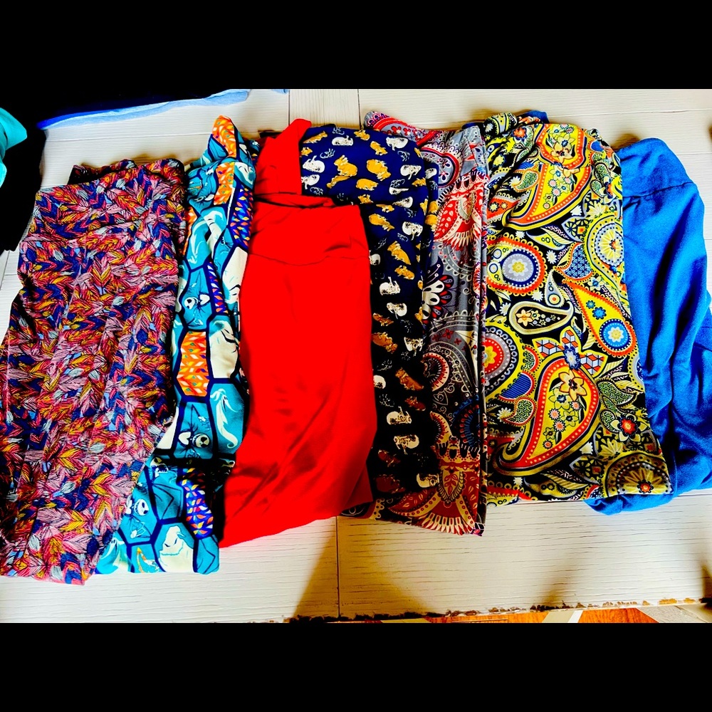 Lot of 7 pairs TC Lularoe leggings